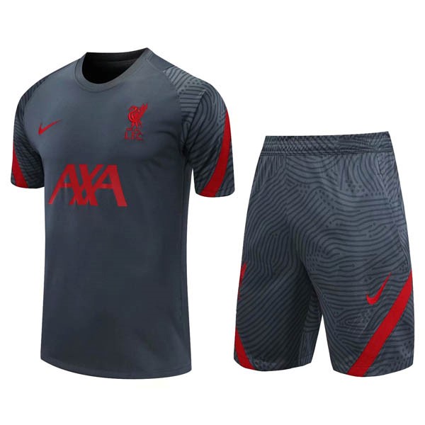 Entrenamiento Liverpool Conjunto Completo 2020 2021 Gris Rojo